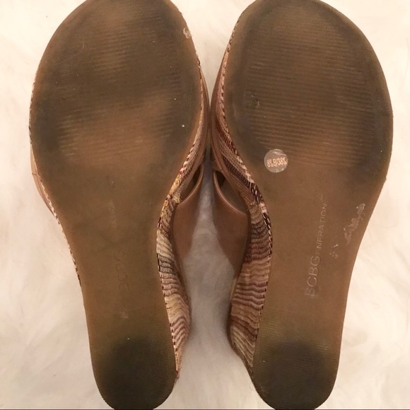 BCBGeneration Tan Platform Wedge | Size 8.5 - Picture 2 of 6